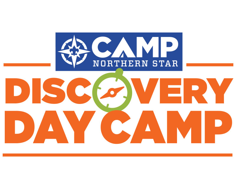 stylized text that says DISCOVERY DAY CAMP AT RUM RIVER