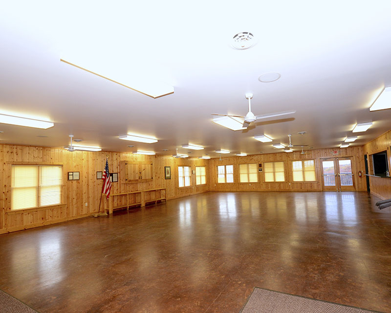 A large, empty, open room with lots of open space for event